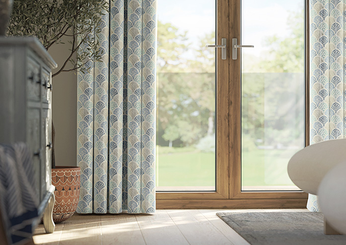 Foxley Faux Silk, Marine - Made to Measure Curtain - Image 5